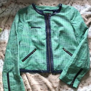 The Limited Blazer with Faux Leather Detail